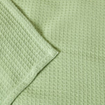 Organic Cotton Waffle Blanket/ Throw | 250cm x 230cm | Sage Green
