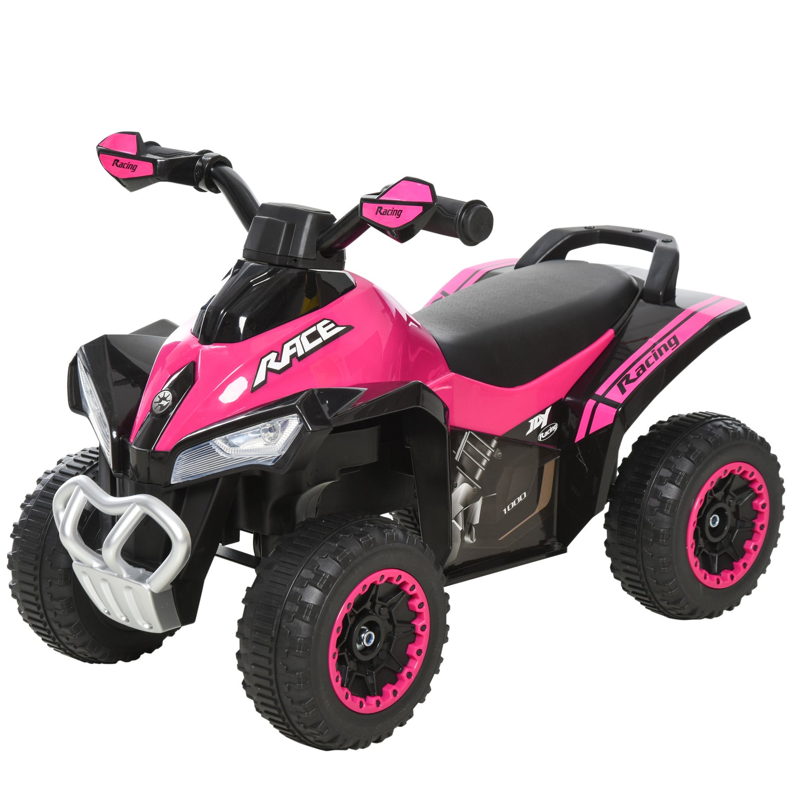 No Power Quad Toddler Ride On Car Foot-to-floor Sliding | Pink