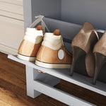 2 Drawer Shoe Cabinet, Flip Doors | Grey