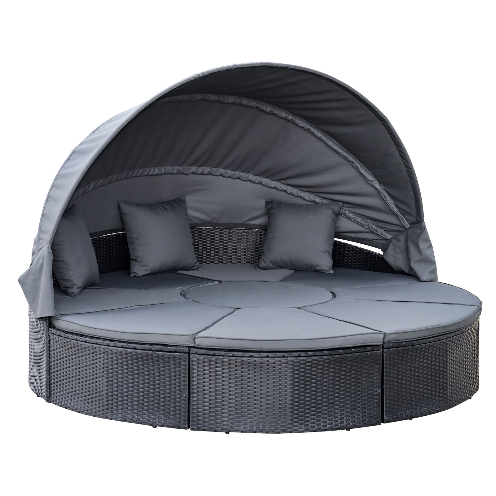 Garden Daybed Set W/ Round Sofa - Furnitur