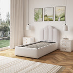 Ranson Fabric Ottoman Bed Frame | Single | Beige