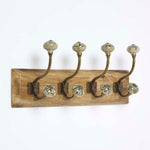 Decorative Green Wall Mounted Coat Hook Rack