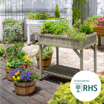 Raised Wooden Planter Herb Garden | Grey