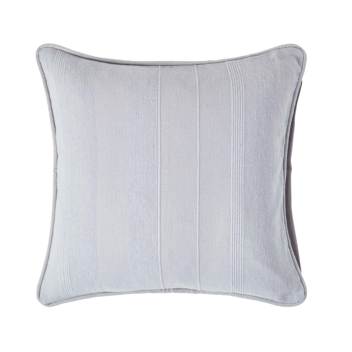 Cotton Rajput Ribbed Cushion Cover | 45cm x 45cm | Silver Grey
