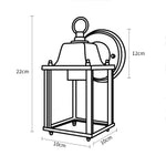 Vintage Cast Aluminium Outdoor Wall Lantern Light – Waterproof & Weatherproof Glass Lantern With E27 Socket For Patios