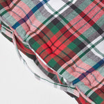 Cotton Tartan Check Floor Cushion | 40cm x 40cm | Grey & Red