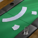 8 Player Folding Poker Table With Cup Holders, Green