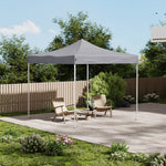 Pop-up Canopy Tent, Portable Outdoor Gazebo With Steel Frame For Garden | Grey