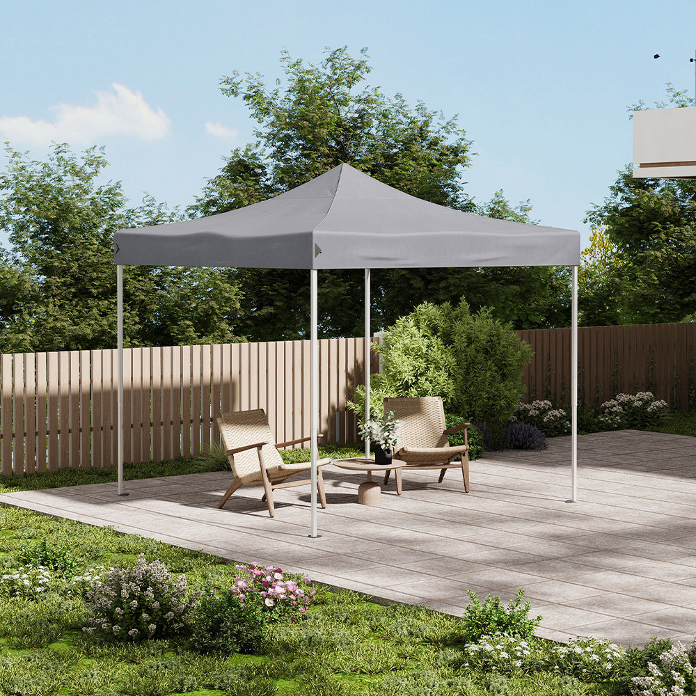 Pop-up Canopy Tent, Portable Outdoor Gazebo With Steel Frame For Garden | Grey
