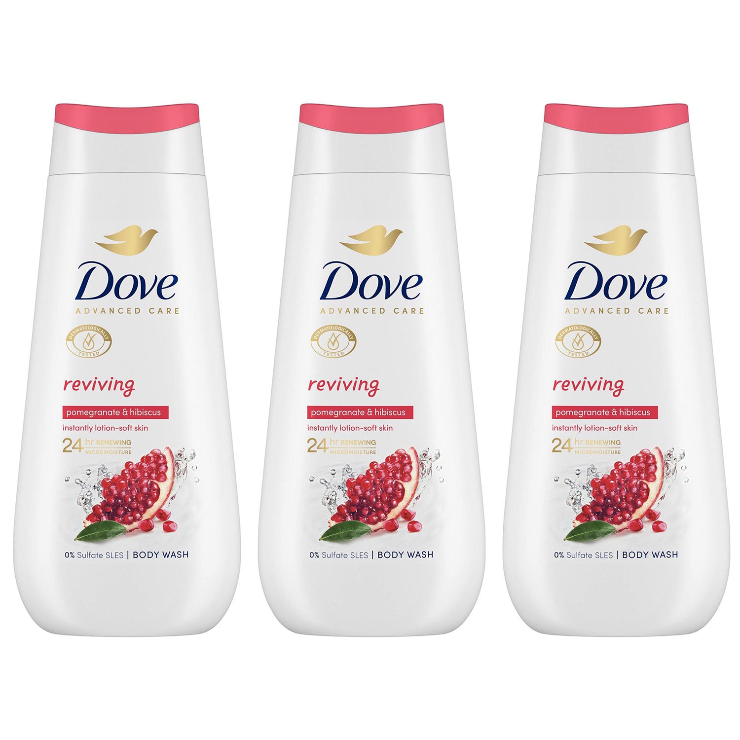 Advanced Care Body Wash Reviving For 24hrs Renewing Micromoisture, 3x225ml