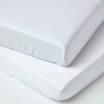 Organic Cotton Fitted Cot Sheets 400 Tc, 60 X 120 Cm | Cot | White