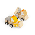 Wooden Wind-up Trucks (Crane, Digger)