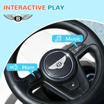 Bentley Licensed Ride On Car, Foot To Floor W/ Music Horn | White