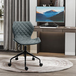 Office Swivel Desk Chair Linen Grey