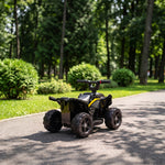 6v Electric Car, Kids Atv With Handlebar Button Control | Black