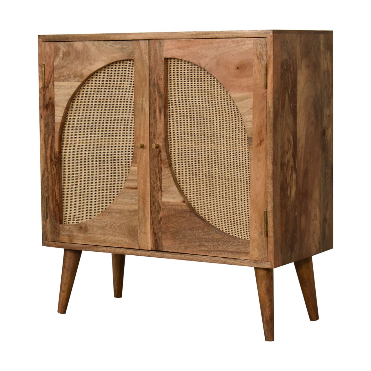 Solid Mango Wood Close-knit Leaf Cabinet