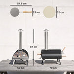 Outdoor Pizza Oven Portable W/ 12" Rotating Stone