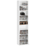 260/640 Cd 120/360 Dvd Storage Tower W/ 9/18 Compartments | Small | White