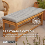 Outdoor Bench Cushion For 2 & 3 Seater Garden Seat Pad For Furniture, Kitchen, Dining & Indoor Use | 2 | Grey