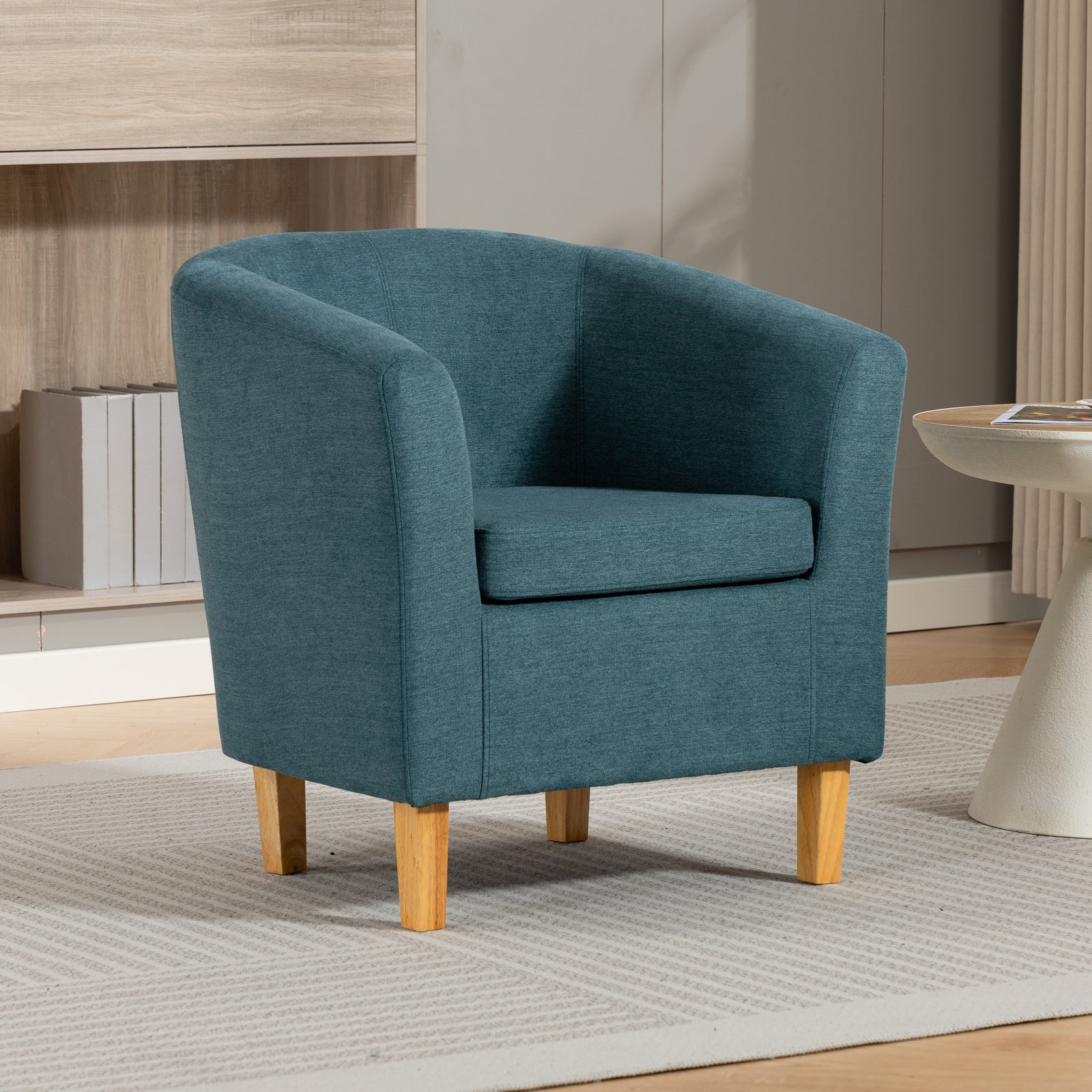 Millie Fabric Accent Chair | Teal Blue