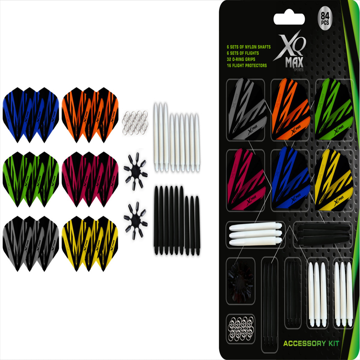 84 Pcs Darts And Accessory Kit | One Size | Black