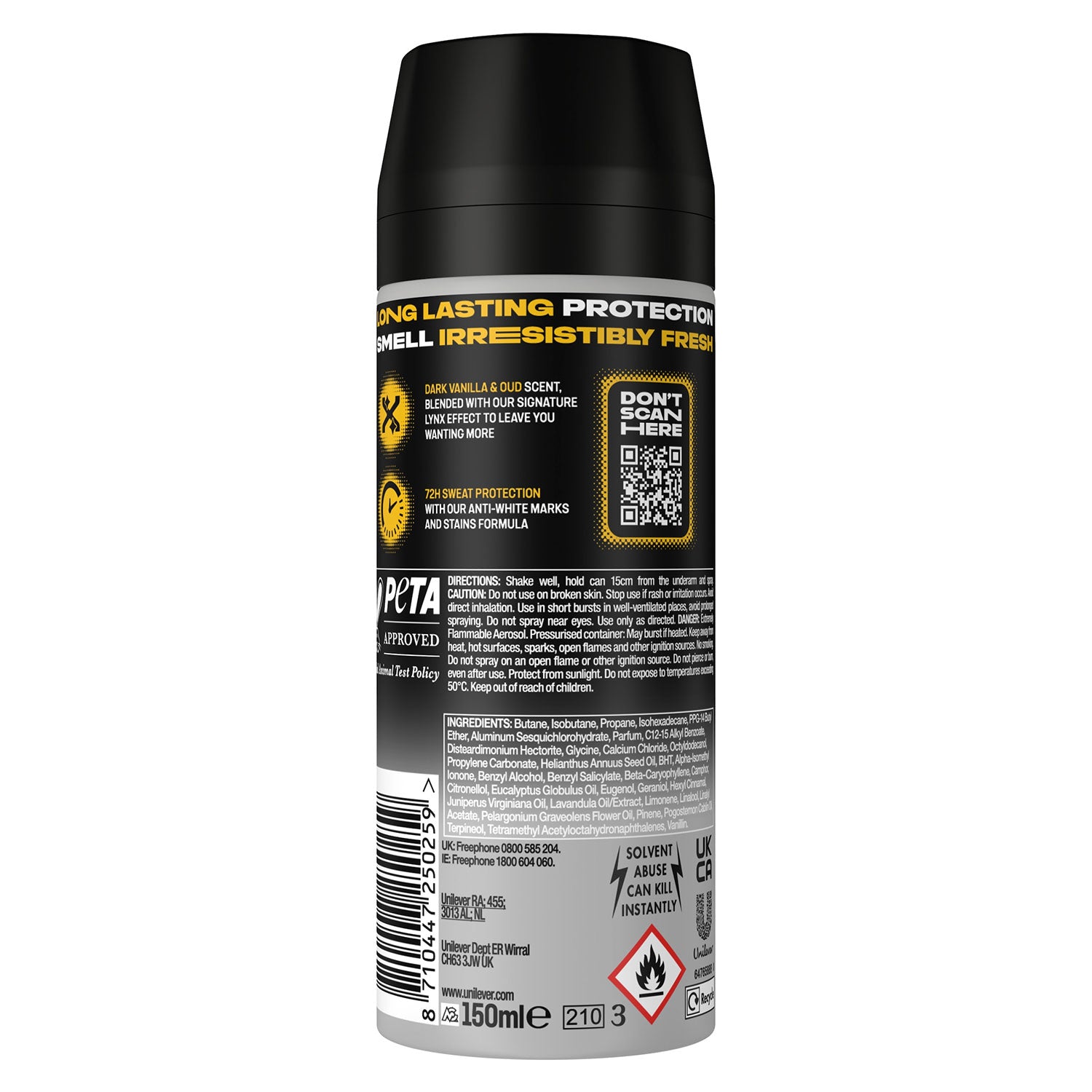 Gold 72 Hrs Anti Sweat Anti-perspirant Body Spray For Men, 3x 150ml
