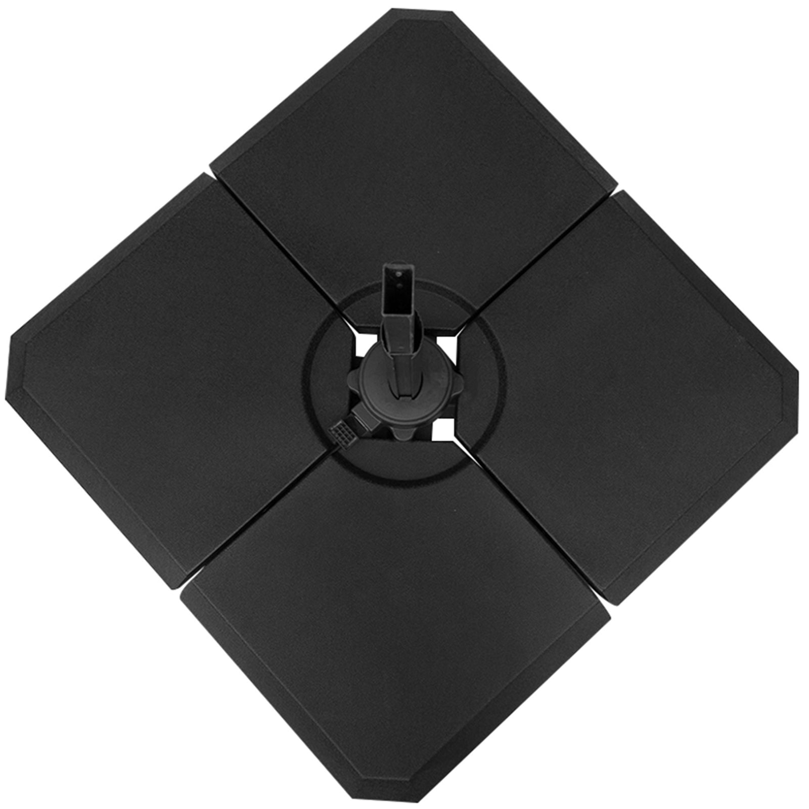 Set Of 4 Parasol Base, Up To 120kg, Black