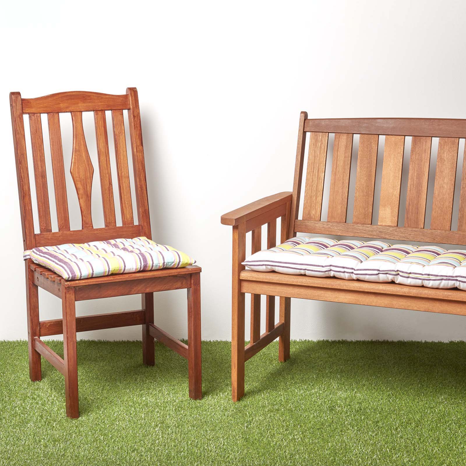 Striped Bench Cushion 2 & 3 Seater | 3 | Osaka Green