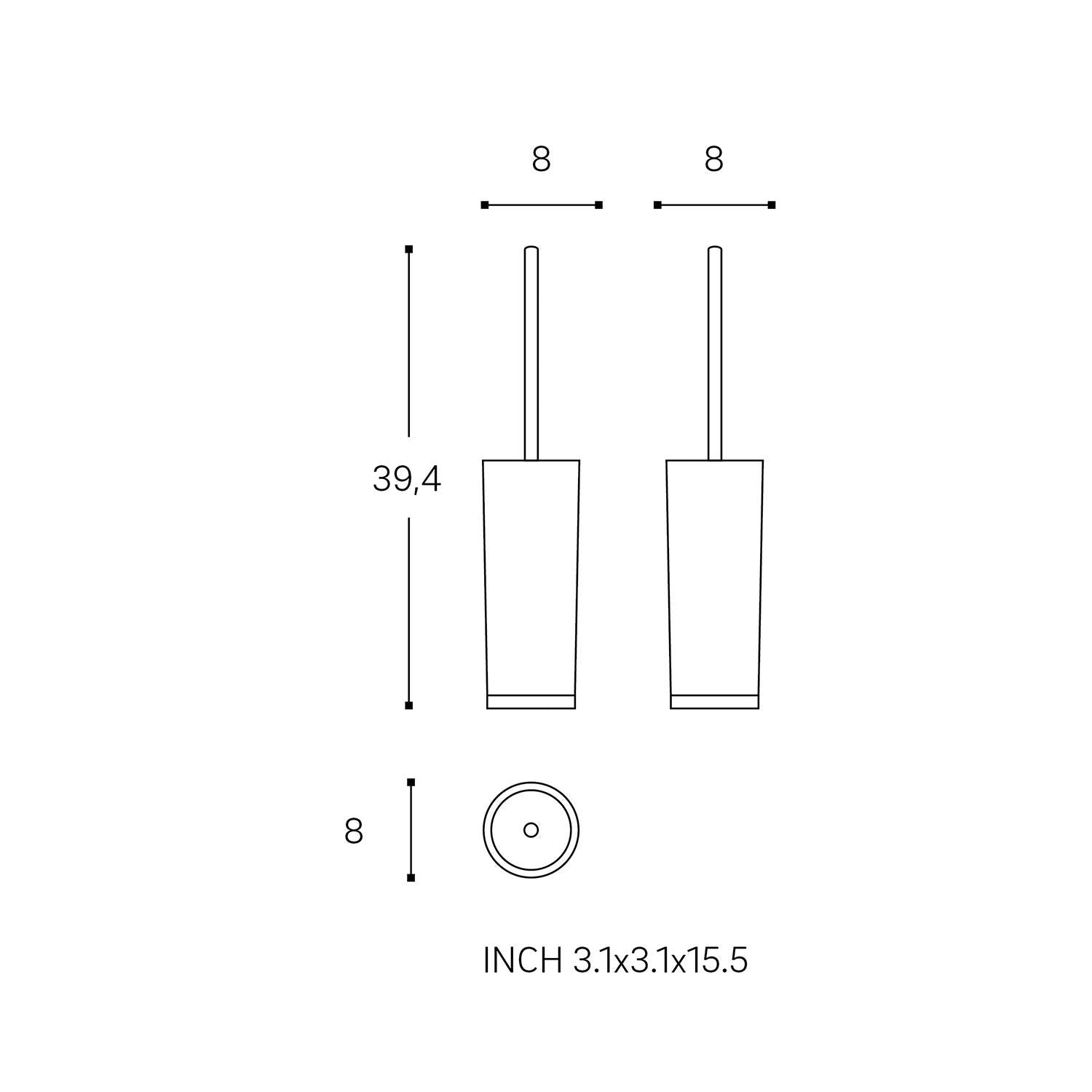 Toilet Brush, Freestanding, Chrome Silver, Anti-corrosion Next Collection