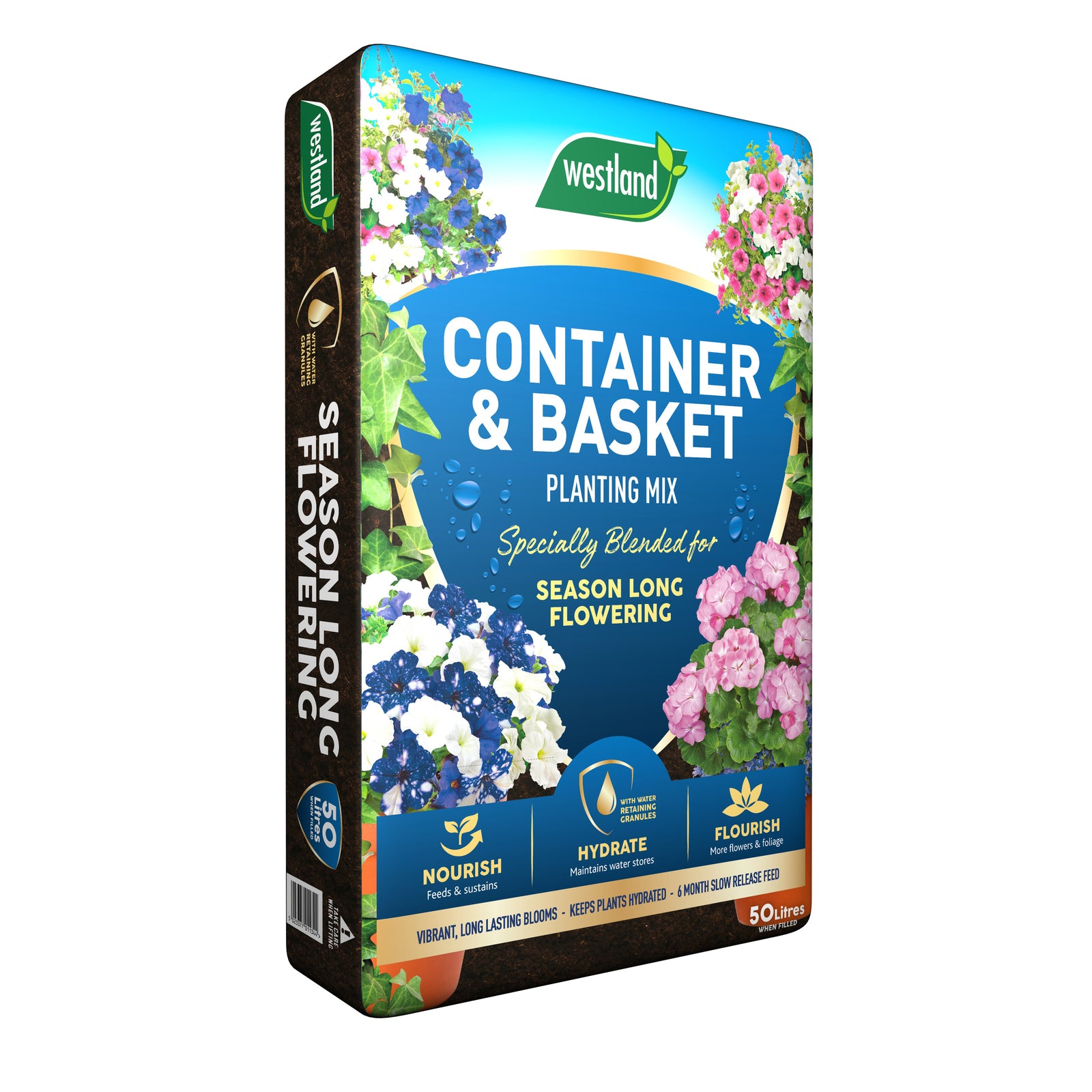 Container & Basket Planting Mix - Water Retaining, 6 Month Feed | 50l