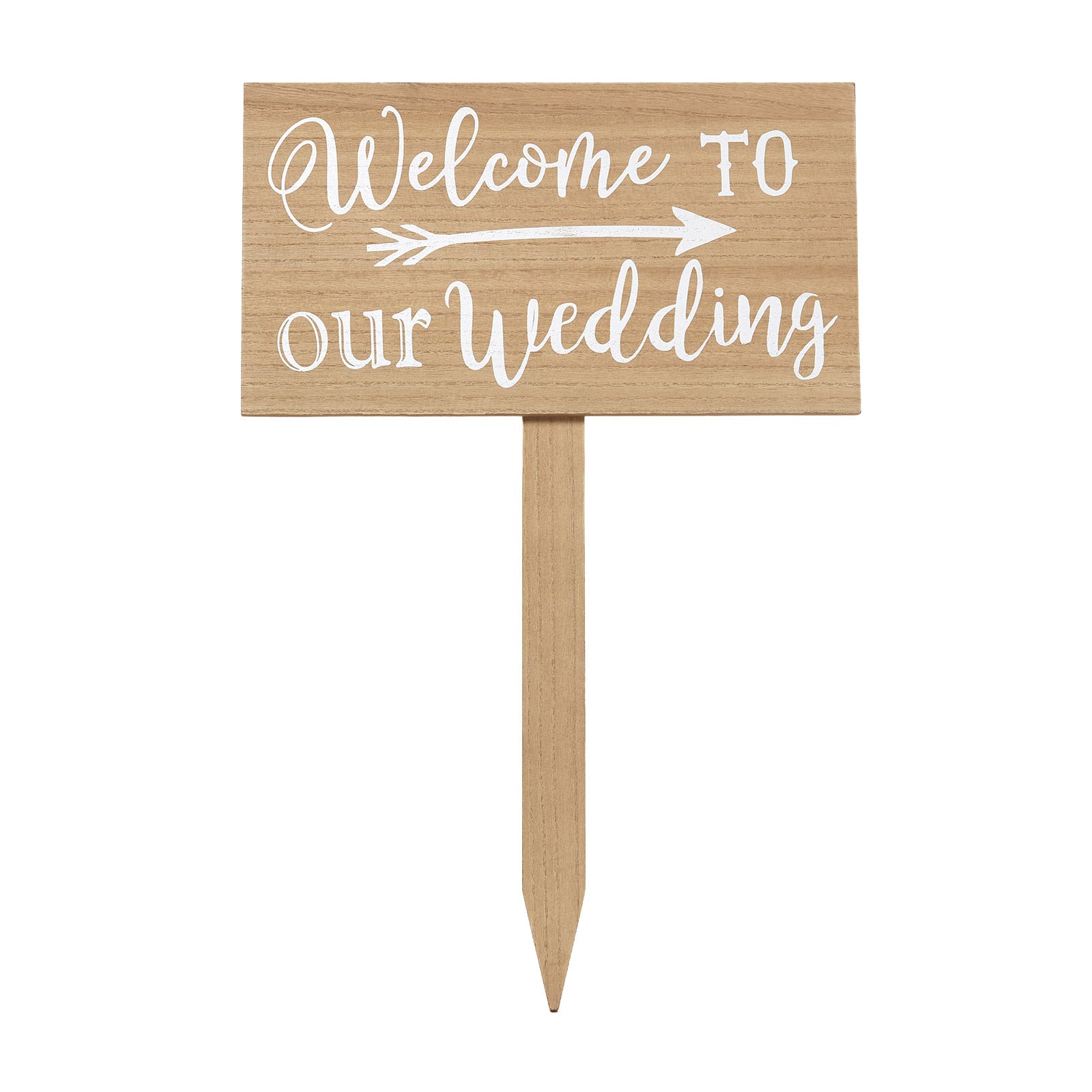 HOMESCAPES Welcome Wedding Arrow Sign