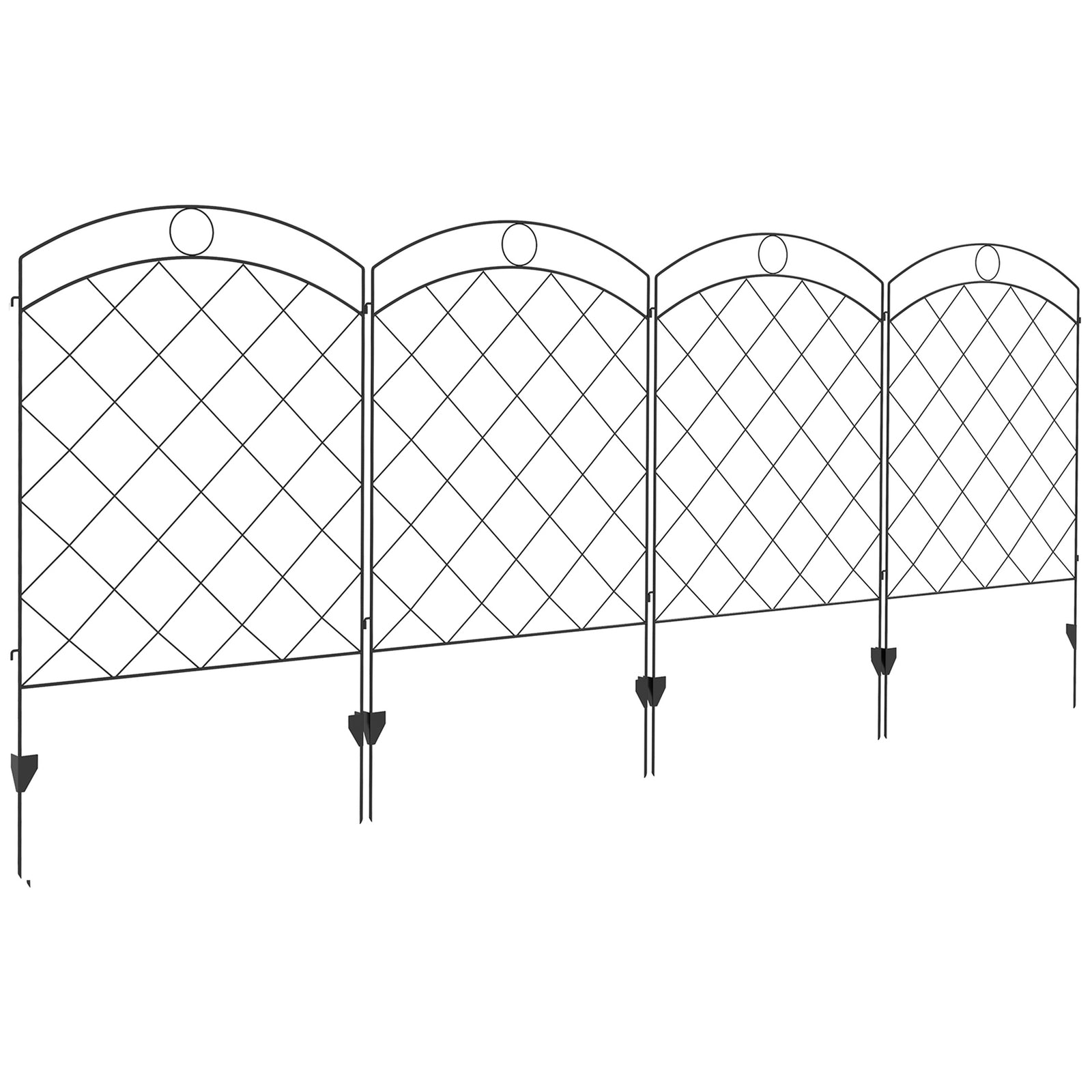 Fencing Panels 43in X 11.4ft Bed Border, Steel