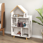 3 Tier Toy Storage Shelf W/ Six Cubes, For Playroom, Bedroom - White