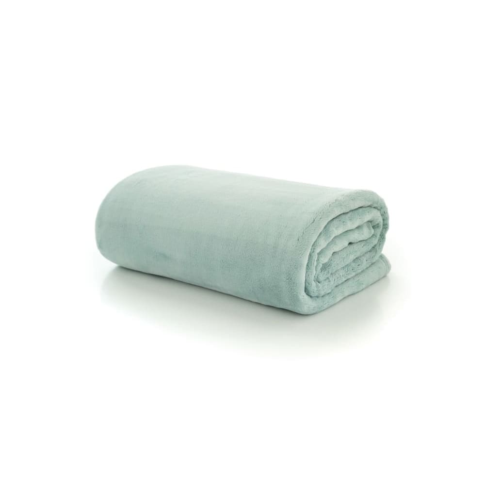 Coco Touch Flannel Throw – Luxury 140x180cm Ultra Soft Blanket | 140cm x 180cm | Sky Blue