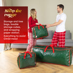 Durable Christmas Tree Storage Bag Green Holder For 7ft Trees