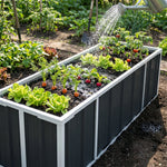 Anthracite Grey Raised Garden Bed Galvanized Raised Garden Bed Outdoor Heightened Steel Metal Planter Box | Large
