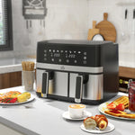 Dual Zone Air Fryer 8.5l Double Air Fryer With Sync Finish