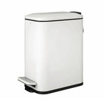 Bathroom Bin 5l, Slim Pedal, Removable Bucket White Essentials Collection