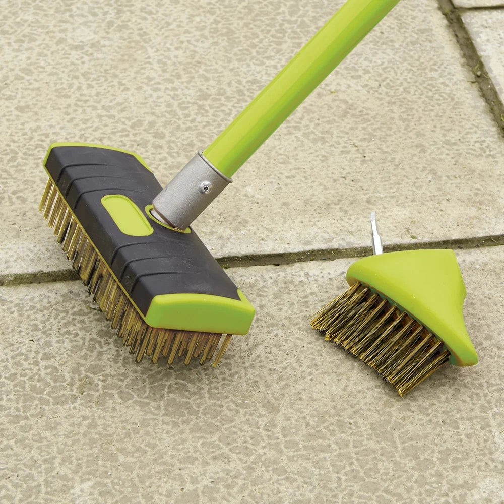 Garden_Gear Telescopic 3-in-1 Steel Brush & Weed Scraper