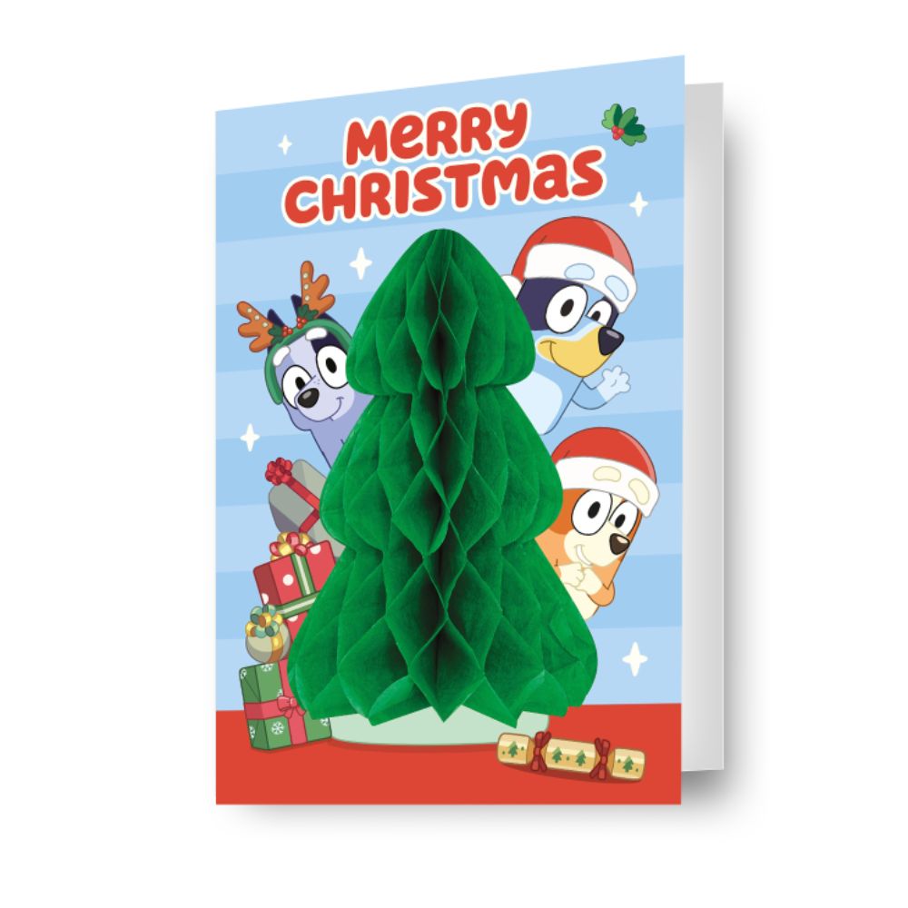 Bluey Pop Up Christmas Card Official Product