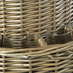 Chilled Drinks Picnic Wicker Basket With 12 Glasses
