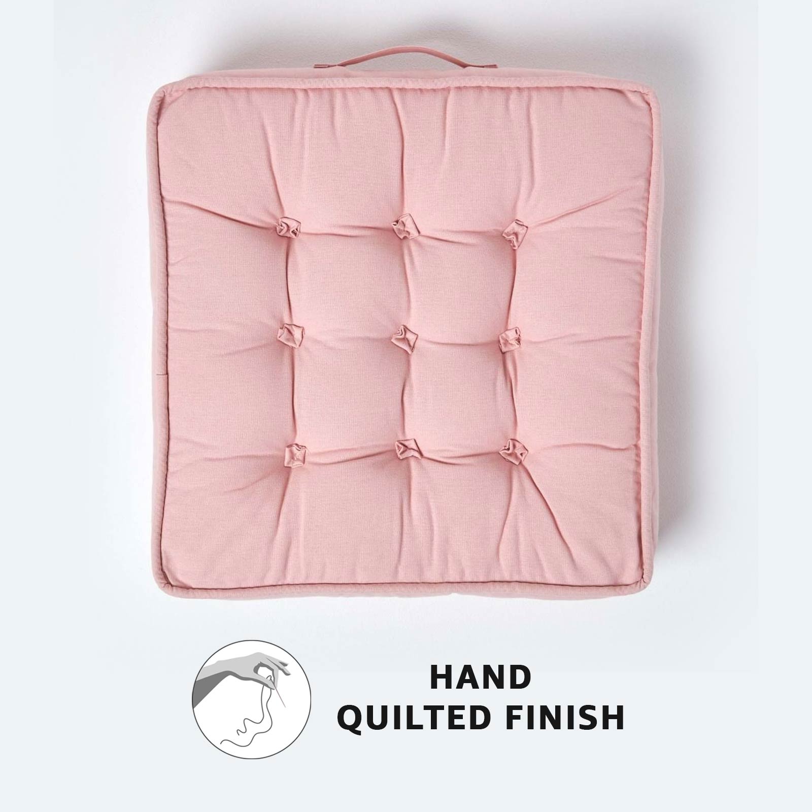 Cotton Armchair Booster Cushion | 50cm x 50cm | Pink