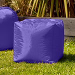 Outdoor Bean Cube Pouffe Bean Bag | Purple