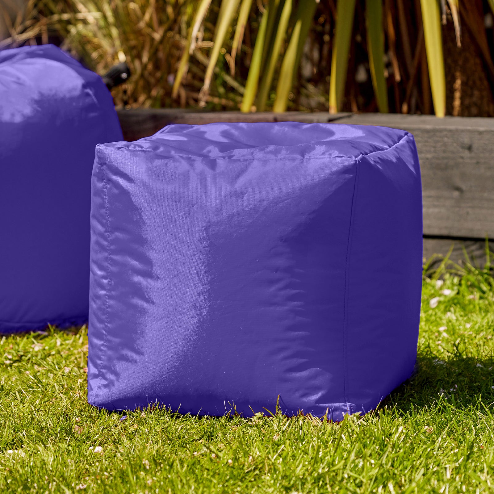 Outdoor Bean Cube Pouffe Bean Bag | Purple