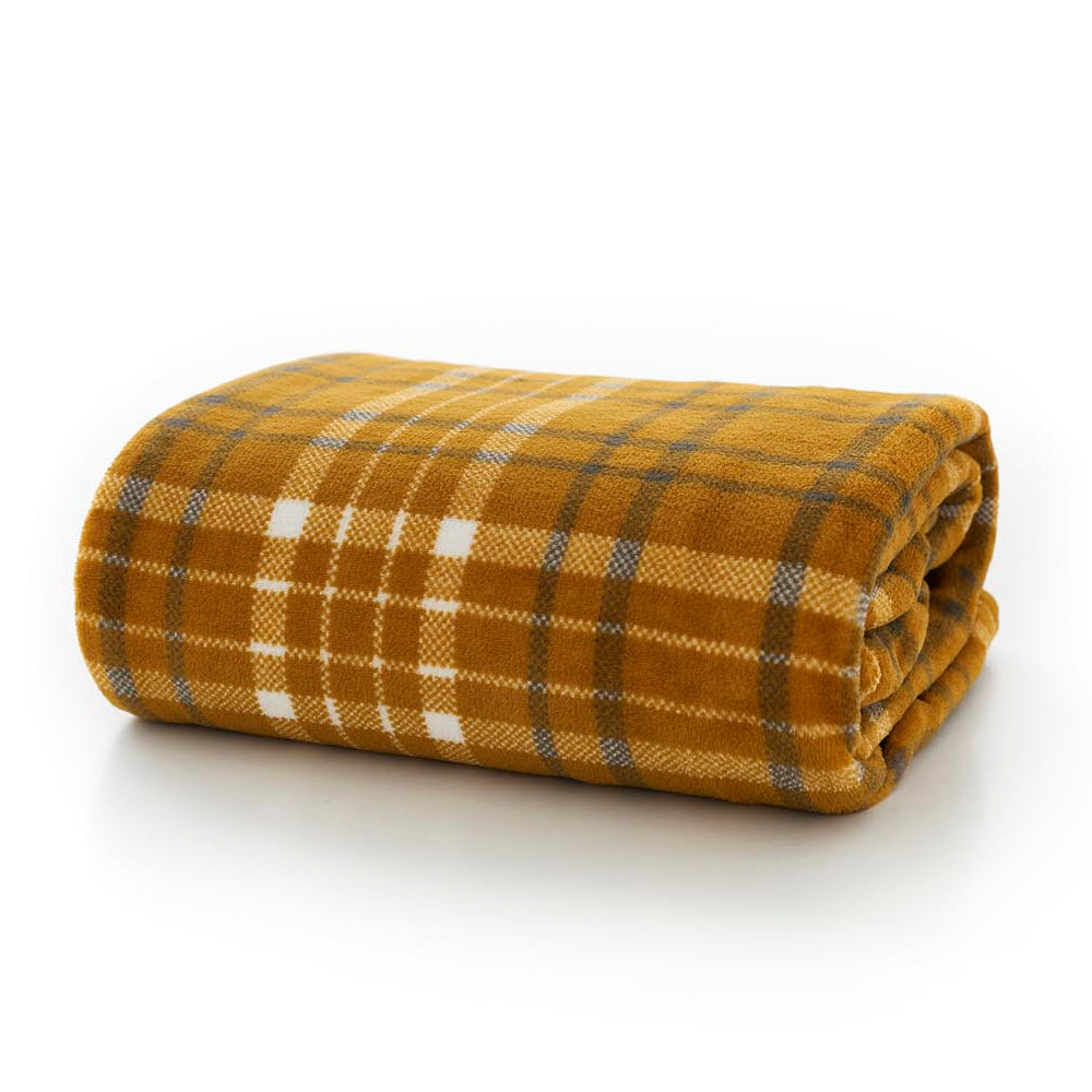 Snuggle Touch Microfibre Supersoft Fleece Throw | 140cm x 180cm | Amber