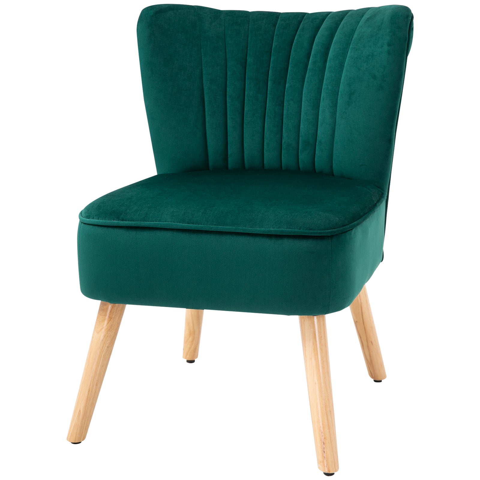 Velvet Accent Chair Occasional Tub Chair Living Room | One Size | Green