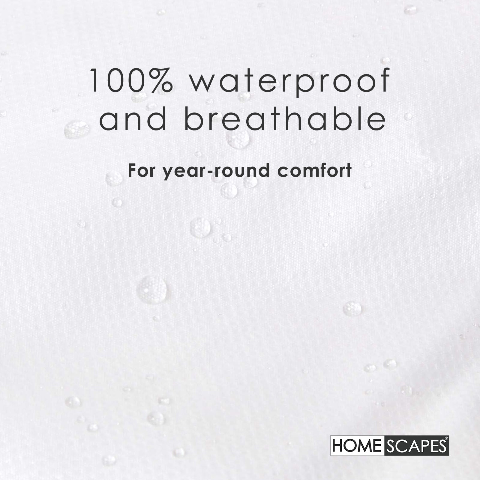 Polypropylene Waterproof Duvet Protector | Double | White