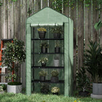 5-tier Widened Mini Greenhouse W/ Door 193x90cm | Green