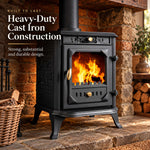 7kw Cast Iron Wood Burning Stove Multi-fuel Fireplace Ja001 Defra Approved