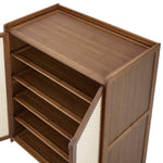 Bamboo And Shoe Cabinet – 2-door Textured Storage Unit With 6 Tiers For Neat And Stylish Entryway Organization